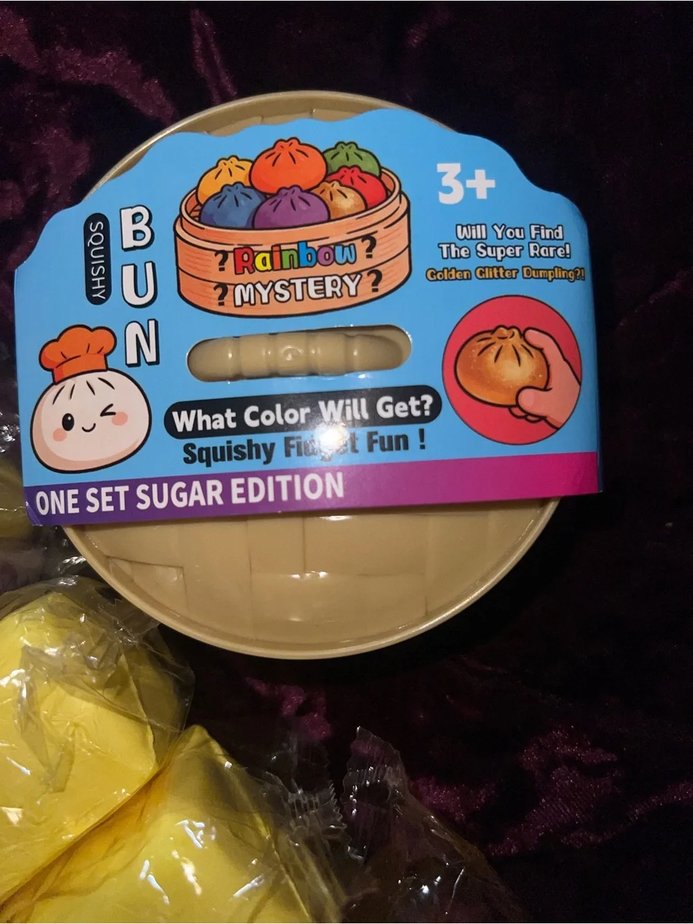 8 PC Viral Squishy Set Sugar Glitter Mystery Bun Dumpling, Butter & Cheese NEW